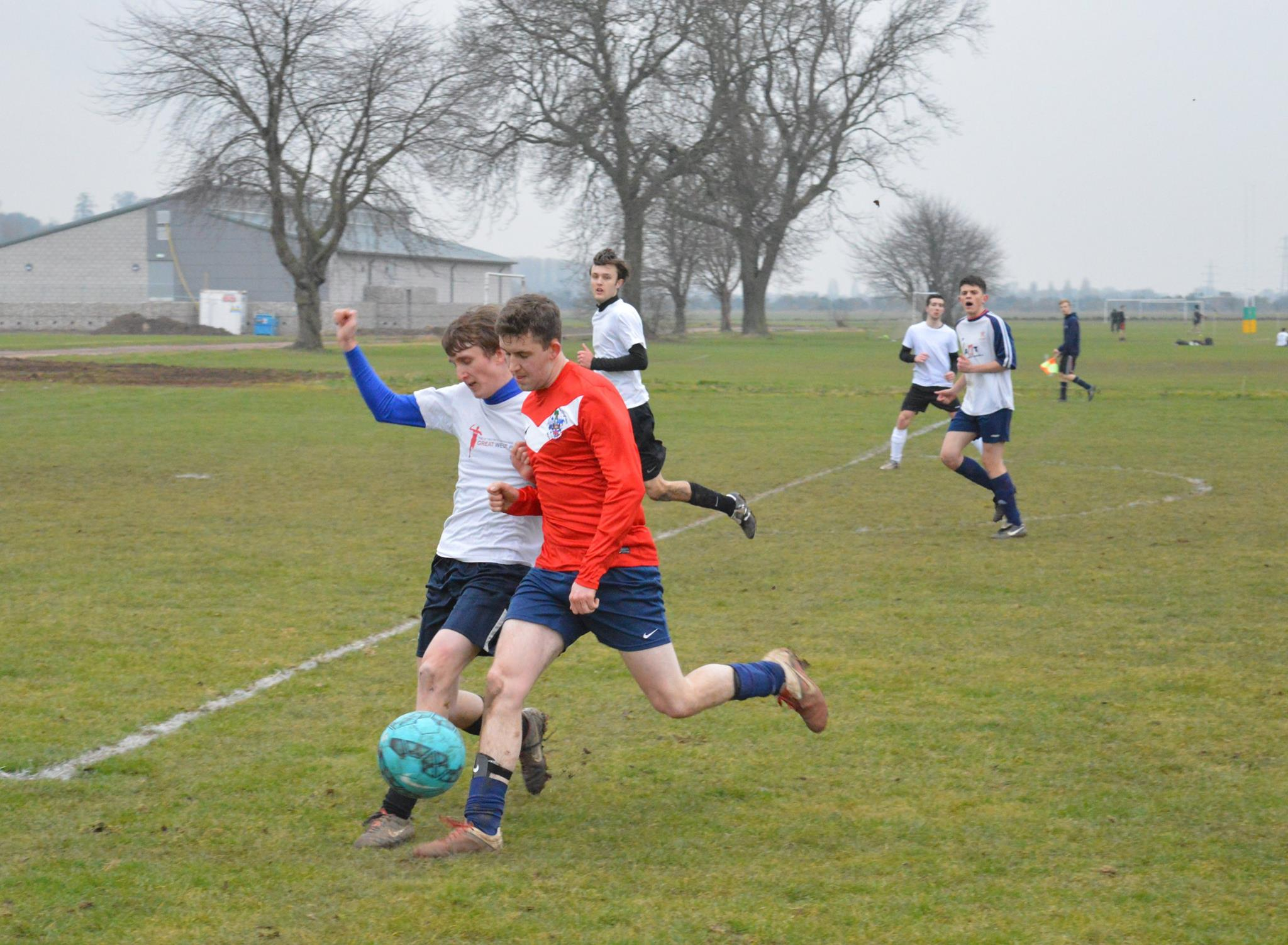 Rory playing for the Cricket Club's Football Team