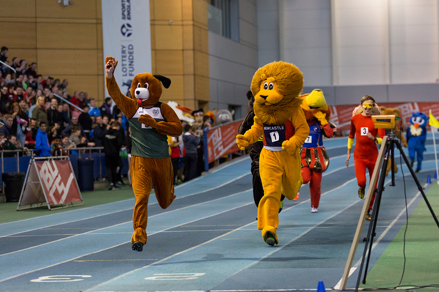 Tower Racing Mascot Athletics Mascot Race